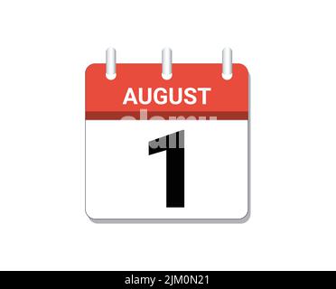 Icon calendar day - 1 August. 1st days of the month, vector ...