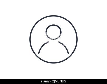 Silhouette of user icon vector. Concept of identification, profile and social media. Stock Vector