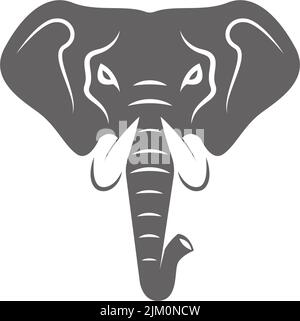 Elephant icon logo design illustration template Stock Vector
