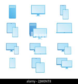 Electronic devices vector icons. Stock Vector