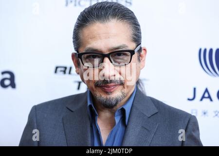 Los Angeles, United States. 03rd Aug, 2022. LITTLE TOKYO, LOS ANGELES, CALIFORNIA, USA - AUGUST 03: Japanese actor and martial artist Hiroyuki Sanada arrives at the Los Angeles Community Screening Of Sony Pictures' 'Bullet Train' held at the Aratani Theatre at the Japanese American Cultural & Community Center (JACCC) on August 3, 2022 in Little Tokyo, Los Angeles, California, United States. (Photo by Xavier Collin/Image Press Agency) Credit: Image Press Agency/Alamy Live News Stock Photo