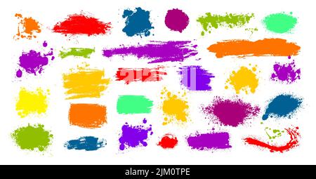 Multicolored blots set. Vector illustration Stock Vector
