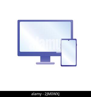 Vector icon of electronic devices. Stock Vector