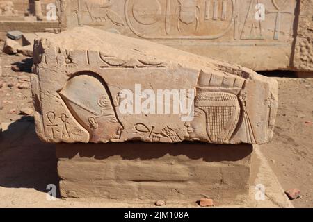 Satet temple on Elephantine island in Aswan Stock Photo