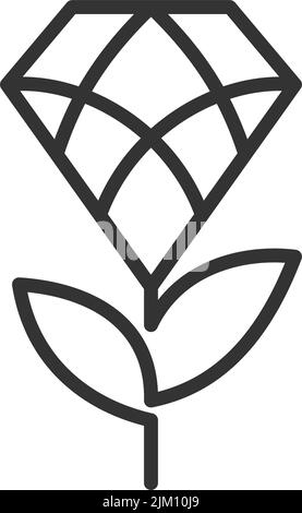 flower leaf crown logo Icon Illustration Brand Identity Stock Vector