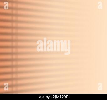 Overlay shadow from window blinds on floor and wall. Transparent reflection sun effect and natural lighting on background. Realistic gradient vector Stock Vector