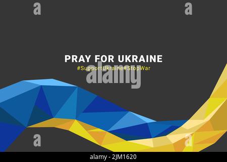dark abstract grainy background ukraine flag horizontal position vector support ukraine Stock Vector