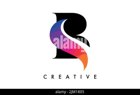 Sb s b letter logo with color block design Vector Image