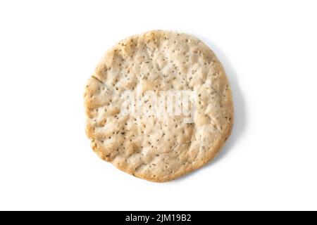 Italian focaccia with rosemary isolated on white background Stock Photo