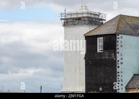 Old Low Light historic beacon and arts and heritage centre at North Shields, North Tyneside, UK Stock Photo