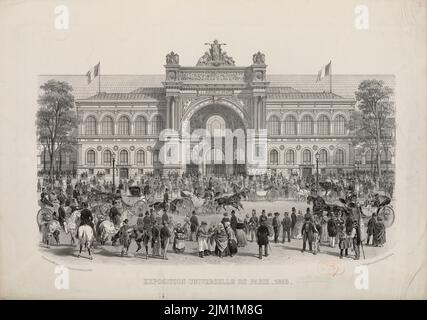 The 1855 Exposition Universelle in Paris (Exposition Universelle de 1855). Museum: PRIVATE COLLECTION. Author: ANONYMOUS. Stock Photo