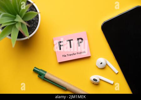 Concept business marketing acronym FTP or File Transfer Protocol Stock Photo