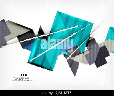 Geometric abstraction business poster. For banners, business backgrounds, presentations Stock Vector