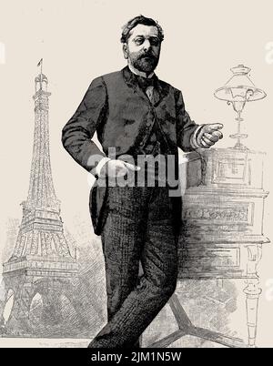 Gustave Eiffel (1832-1923) From Revue illustrée. Museum: PRIVATE COLLECTION. Author: ANONYMOUS. Stock Photo