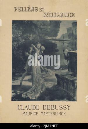 Poster for the prèmiere of the opera 'Pelléas et Mélisande' by Claude Debussy and Maurice Maeterlinck at the Théâtre de l'Opéra-. Museum: PRIVATE COLLECTION. Author: Georges Antoine Rochegrosse. Stock Photo
