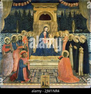 The San Marco Altarpiece. Museum: San Marco, Florence. Author: FRA ANGELICO. Stock Photo