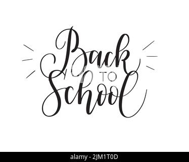 Back to school - character of a teacher with calligraphy lettering ...