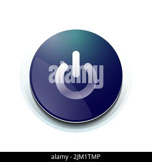 Blue power button design Stock Vector