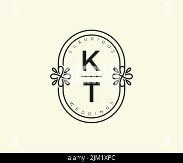 KT Initials letter Wedding monogram logos collection, hand drawn modern  minimalistic and floral templates for Invitation cards, Save the Date,  elegant Stock Vector Image & Art - Alamy