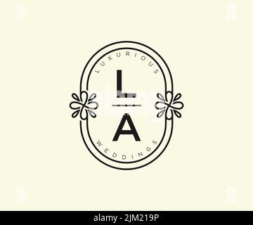 LA Initials letter Wedding monogram logos collection, hand drawn modern  minimalistic and floral templates for Invitation cards, Save the Date,  elegant Stock Vector Image & Art - Alamy
