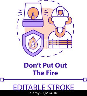 Dont put out fire concept icon Stock Vector