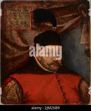 Portrait of Stephan Báthory (1533-1586), King of Poland and Grand Duke of Lithuania. Museum: Muzeum Narodowe, Krakow. Author: Martin Kober. Stock Photo