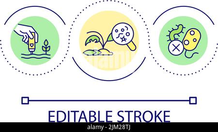 Microorganisms harm loop concept icon Stock Vector