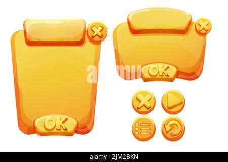 Set game ui. Complete white menu of graphical user interface GUI to ...