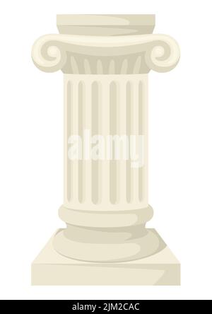 Illustration of ancient greek column. Traditional antique symbol. Image for decoration and design. Stock Vector