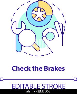 Check brakes concept icon Stock Vector