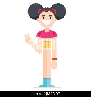 young woman cartoon character side view portrait on white background vector  illustration Stock Vector Image & Art - Alamy