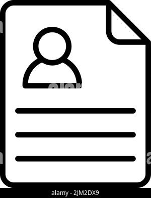 Resume vector linear cv icon. Modern outline logo concept on white background from Human Resources collection. Suitable for use on web apps, mobile Stock Vector