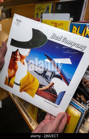 The Barnes & Noble Booksellers on Fifth Avenue carries a selection of vinyl records, NYC, USA  2022 Stock Photo