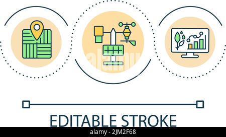 Innovative equipment loop concept icon Stock Vector