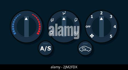 Car climate control with air condition button, vector design Eps 10 Stock Vector