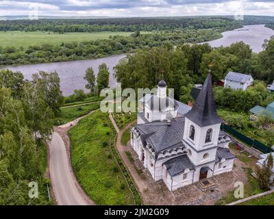 Resurrection Church in the city of Tarusa, Kaluga region, Oka river in Russia. Stock Photo