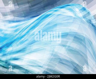 Abstract background with storm water wave. Vector graphic pattern Stock Vector
