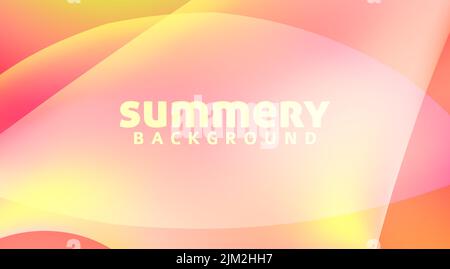 Abstract summery background with warm colors transitions. Aestival vector graphic wallpaper Stock Vector