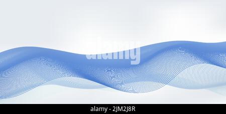 Thin blue lines on a light gray background. Abstract vector graphic pattern Stock Vector