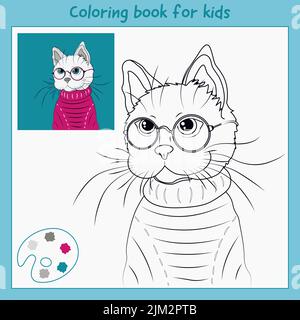 Coloring book for kids. Tasks for children. Stock Vector