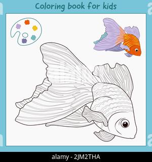Coloring book for kids. Tasks for children. Stock Vector