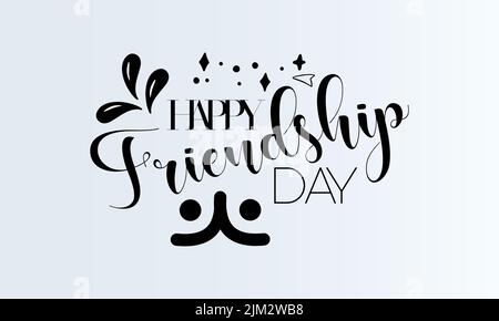 Friendship day. Script calligraphy vector design for banner, poster, card and background. Stock Vector