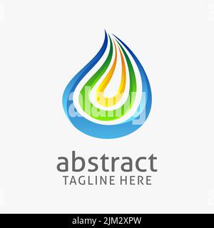 Abstract water drop logo design Stock Vector