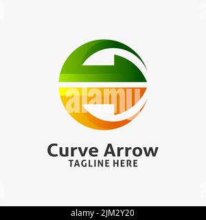 Circle arrow logo design Stock Vector