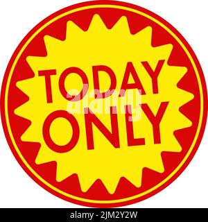 Sale label vector illustration | today only Stock Vector