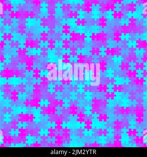 Seamless colorful pattern with puzzles, jigsaw, childrens pattern background Stock Vector