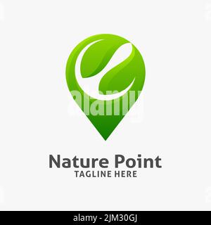 Nature place point logo design Stock Vector
