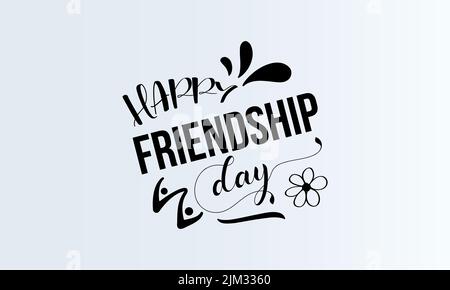 Friendship day. Script calligraphy vector design for banner, poster, card and background. Stock Vector