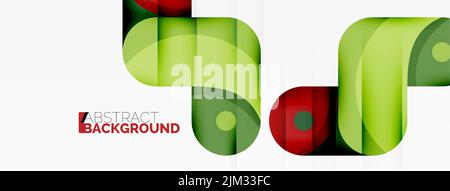 Creative geometric wallpaper. Round arrow shape minimal geometric background. Techno business template for wallpaper, banner, background or landing Stock Vector