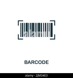 Barcode icon. Monochrome simple line Retail icon for templates, web design and infographics Stock Vector